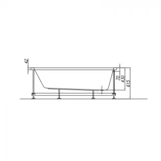 Cada acrilica Kolpasan Tamia 140x70 cm