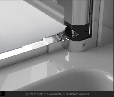 Cabina dus cu usa pliabila si perete fix Radaway Eos KDJ B 90x90xH197 cm