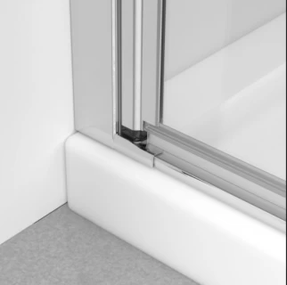 Cabina dus cu usa pliabila si perete fix Radaway Eos KDJ B 90x90xH197 cm