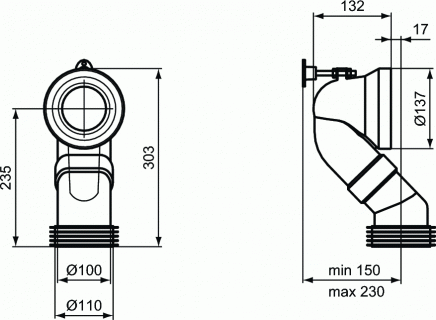 Conector evacuare Ideal Standard 