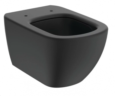 Vas wc suspendat Ideal Standard Tesi Aquablade 53.5×36.5 cm cu fixare ascunsa, culoare negru-mat 53.5x36.5