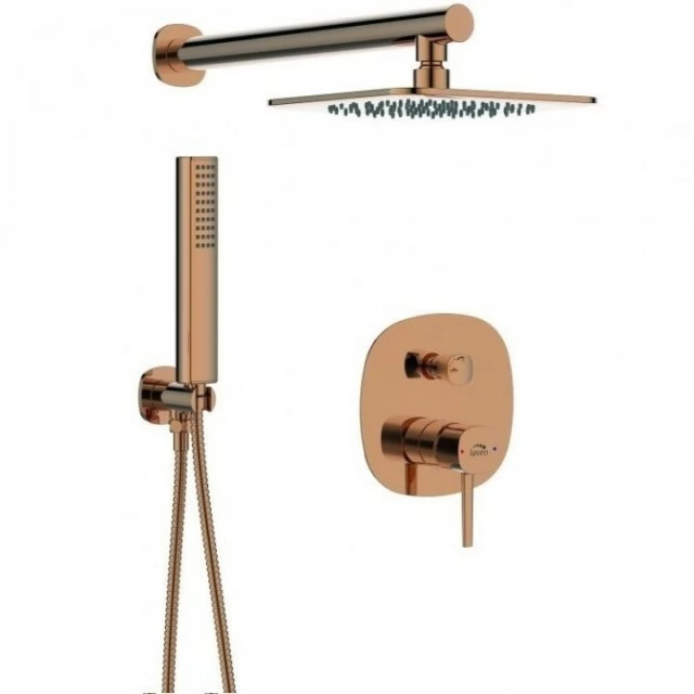 Coloana de dus cu baterie ingropata Casa Blanca Laveo POLLA, auriu rose