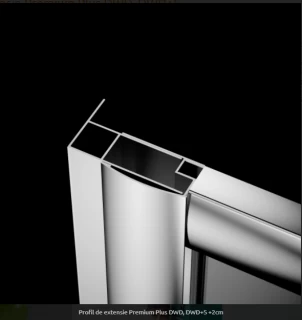 Profil de extensie parte fixa U+ 2 cm Radaway Premium Plus DWD sau DWJ