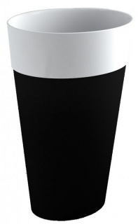 Lavoar freestanding Besco Uniqa 32x46xH85cm, exterior negru si interior alb aqualine.ro