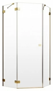 Cabina dus pentagonala Radaway Essenza Pro Gold PTJ 80x80 cm, usa stanga