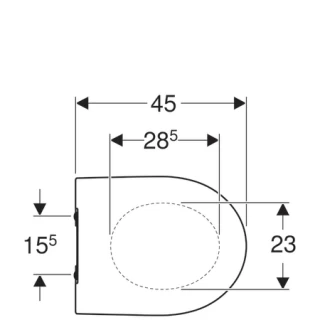Capac WC Geberit iCon Slim soft-close