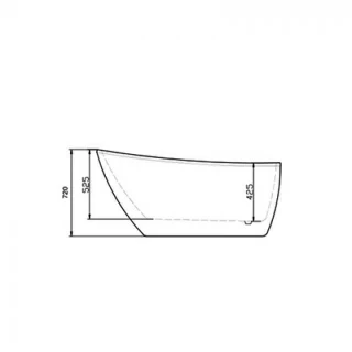 Cada freestanding Florida Natalia New 152x76xH72 cm cu ventil click-clack fara preaplin