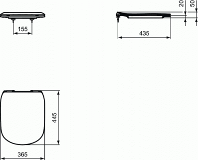 Set PROMO Vas WC suspendat Ideal Standard, capac Soft Close si rezervor Grohe clapeta alba