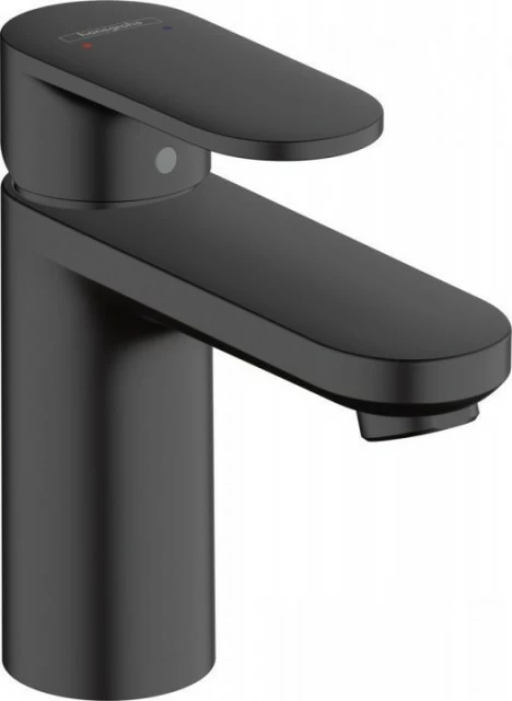Baterie lavoar Hansgrohe Vernis Blend 100 cu ventil pop-up, negru mat