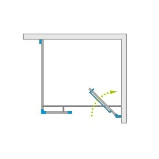 Cabina dus pivotanta Radaway Carena KDJ 100Rx80xH195 cm, varianta dreapta