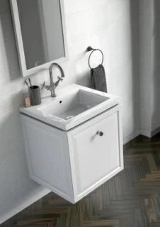 Oglinda Oristo MonteBianco cu rama alb mat 60x80 cm