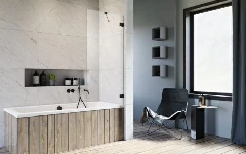 Paravan cada Radaway Essenza Pro Black PNJ, 70xH150 cm