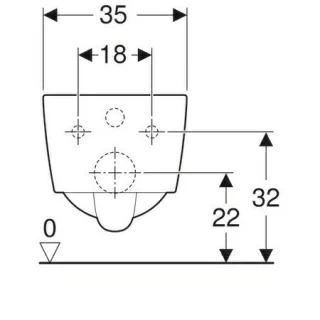 Vas WC Geberit iCon Square Rimless 54x35 cm, montaj suspendat