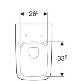 Vas WC Geberit iCon Square Rimless 54x35 cm, montaj suspendat
