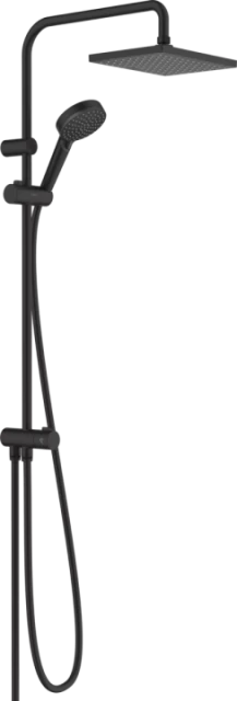 Set de dus fix si mobil Hansgrohe Vernis Shape, negru mat
