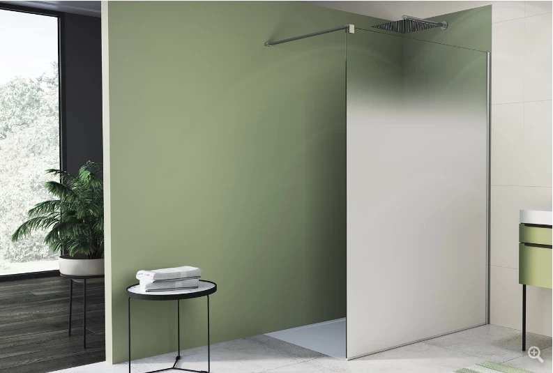  Cabina dus Walk-in SanSwiss Easy Brume 90xH200 cm profil alb