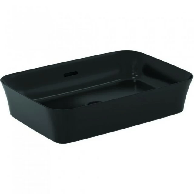 Lavoar pe blat Ideal Standard Ipalyss cu preaplin 55x38 cm, negru mat