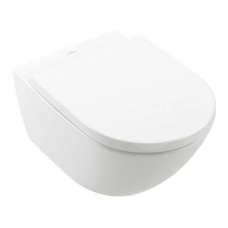 Set vas wc suspendat Villeroy & Boch Subway 3.0 Rimless 56x37 cm cu capac soft close