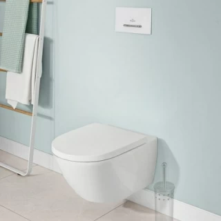 Set vas wc suspendat Villeroy & Boch Subway 3.0 Rimless 56x37 cm cu capac soft close