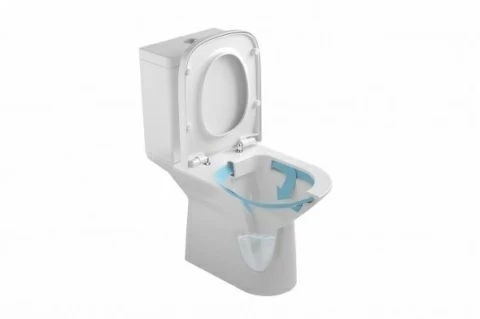  Set PROMO Vas wc Gala Aris 66x36 cm cu rezervor alimentare inferioara si capac