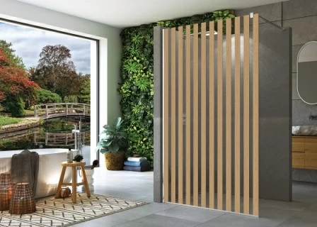 Cabina dus Walk-in SanSwiss Easy Japan STR4P 80xH200 cm, profil crom