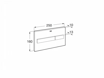 Clapeta dubla actionare Roca PL7 culoare negru mat 250x160 mm