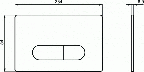 Clapeta pneumatica Ideal Standard Oleas P1 culoare crom