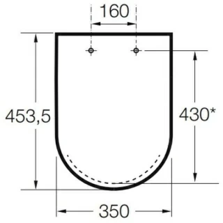 Capac wc Roca The Gap inchidere lenta, balamale metalice