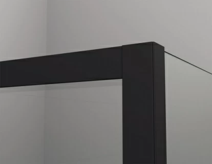 Cabina dus Walk-In SanSwiss Solino SOLT1, 120xH198,4 cm profil negru, sticla Lines