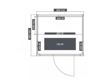 Sauna uscata cu infrarosu Sanotechnik Malmo1, 90x90xH190 cm