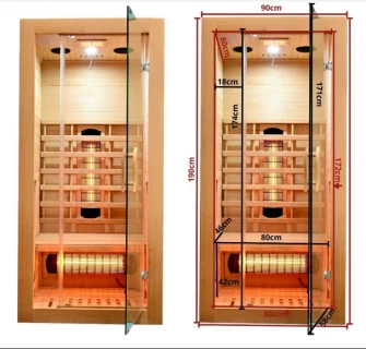 Sauna uscata cu infrarosu Sanotechnik Malmo1, 90x90xH190 cm