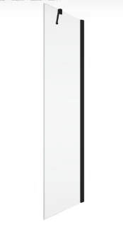 Cabina dus Walk-In SanSwiss Solino SOLT2, 100xH200 cm profil negru, sticla Screen