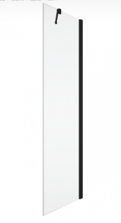 Cabina dus Walk-In SanSwiss Solino SOLT2, 90xH200 cm profil negru, sticla Screen 90xH200 imagine 2022