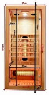 Sauna uscata cu infrarosu Sanotechnik Malmo1, 90x90xH190 cm