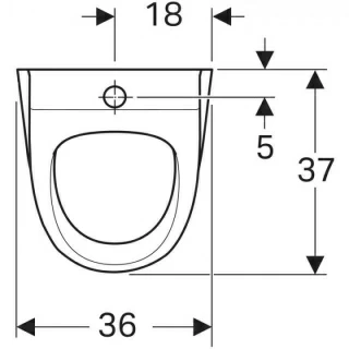 Pisoar Geberit Selnova 36x37xH610 mm alimentare superioara