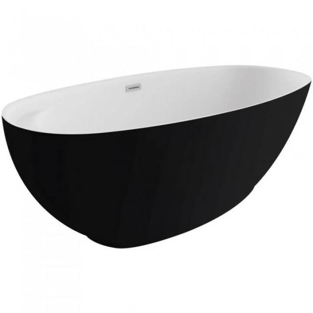 Cada freestanding Spatio Kivi acril 165x75 cm, negru mat