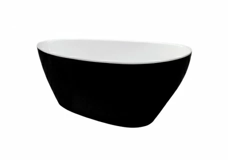 Cada freestanding Besco Goya compozit 170x72 cm, alb-negru