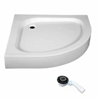Set PROMO cabina dus Radaway Alienta A 90x90xH190 cm, sifon si cadita Tinos A Compact