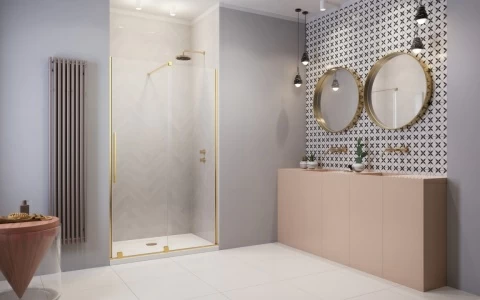 Usa de nisa Radaway Furo Gold DWJ 150xH200cm varianta dreapta