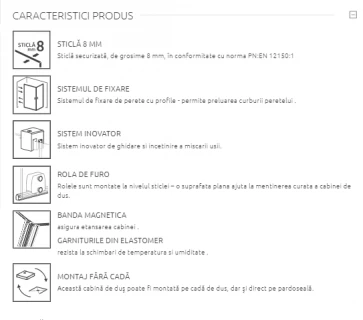 Usa de nisa Radaway Furo Gold DWJ 150xH200cm varianta dreapta