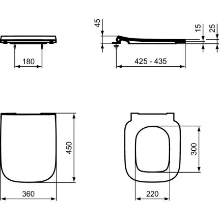 Capac de WC Ideal Standard I.Life B slim