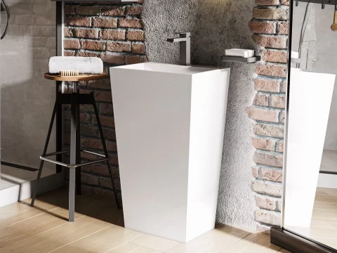 Lavoar freestanding Besco Vera 50x40xH85 culoare alb