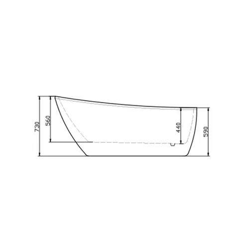 Cada Florida Natasha freestanding 174x78xH73 cm