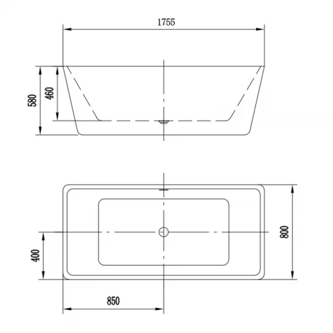 Cada Florida Quadro freestanding 175x75xH57 cm