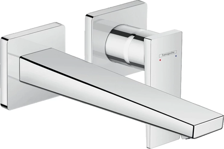 Baterie lavoar Hansgrohe Metropol de perete, pipa 225mm, necesita corp incastrat