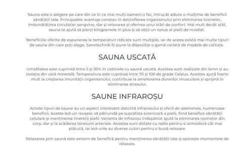 Sauna finlandeza Sanotechnik Tallinn 3 persoane 150x150xH200 cm