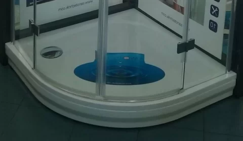 Cadita de dus semirotunda din SMC Sanotechnik, 90x90xH3,5 cm