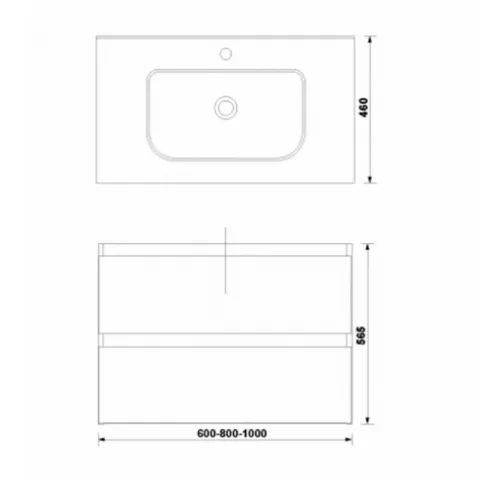Set PROMO mobilier baza si lavoar Gala Daily 60x46 cm 2 sertare alb