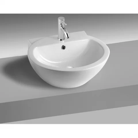Lavoar pe blat Gala Loop alb 51.5x48 cm