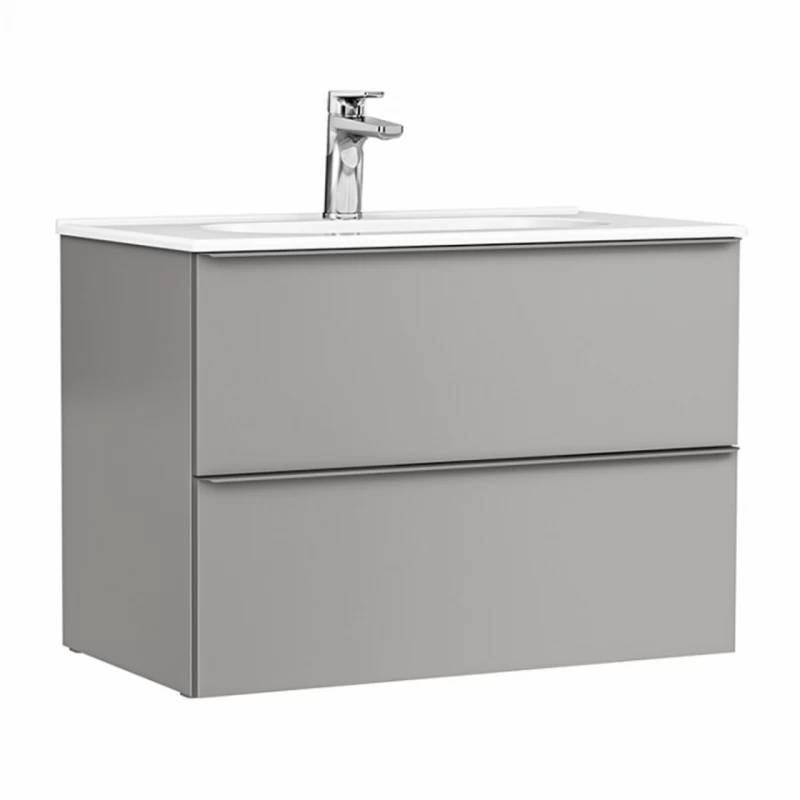 Baza lavoar suspendat Gala Shona 2 sertare 80x45.2 cm gri